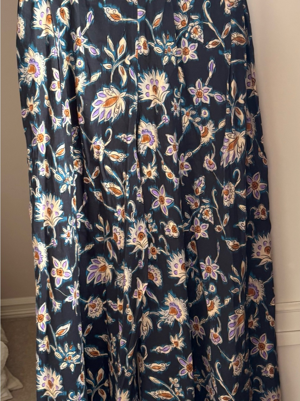 Corey Lynn Calter High-Waist Wide Leg Floral Belted Pants. - Picture 9 of 11